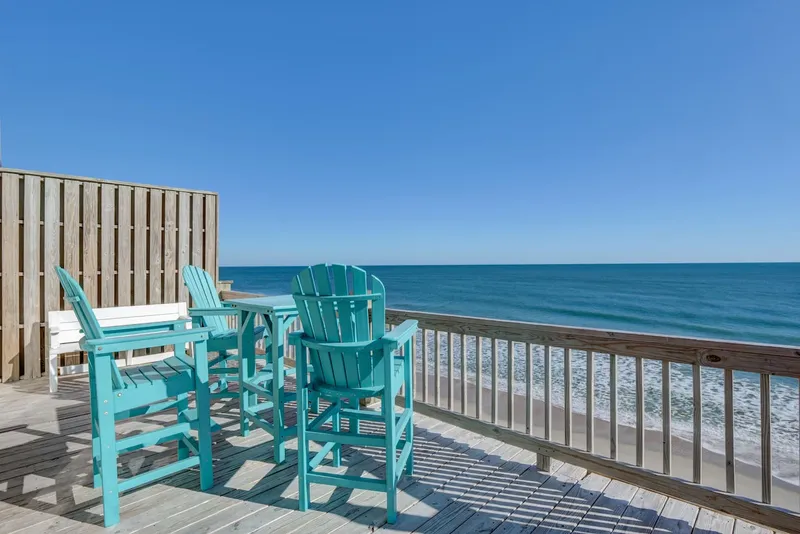Top floor deck with panoramic views.  Enjoy the sunrise to the left, and the sunsets to the right.  Stunning!  Every.  Single.  Day.